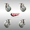 Service Caster 4 Inch 316SS Gray Polyurethane Wheel Swivel Top Plate Caster Brakes SCC, 2PK SCC-SS31620S414-PPUB-2-TLB-2 - alternate 2